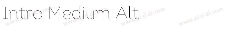 Intro Medium Alt字体转换
